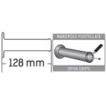 COPPIA MANOPOLE STRADALI DOMINO SERIE DAKAR 128 mm APERTE - immagine 2