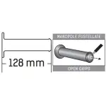 COPPIA MANOPOLE STRADALI DOMINO SERIE DAKAR 128 mm APERTE - immagine 2