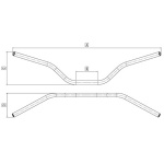 MANUBRIO CROSS TOMMASELLI piega BAROZZI diametro 22 NERO - immagine 2
