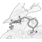 TNH5124 - Protezione Motore / Radiatore GIVI Acciaio Verniciato Nero per BMW R 1200 GS 17-18, R 1250 GS - immagine 2