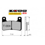 COPPIA PASTIGLIE FRENO ZCOO mod. T 004 EX C - immagine 2