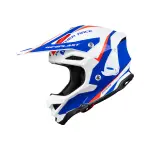 CASCO MOTOCROSS UFO DIAMOND BIANCO-ROSSO-BLU art. HE054 - immagine 2