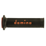 COPPIA MANOPOLE STRADALI DOMINO SERIE A010 NERO/ARANCIO - immagine 2