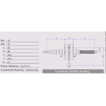 ALBERO MOTORE ATHENA PER PIAGGIO SCOOTER SPINOTTO ø 12mm art. 068914 - immagine 3