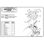 Attacco posteriore Givi E210 per Honda Africa Twin 750 93-95 e 96-02, specifico per bauletto Monokey, comprensivo di piastra Monokey - immagine 2