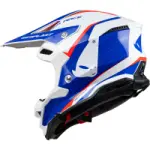 CASCO MOTOCROSS UFO DIAMOND BIANCO-ROSSO-BLU art. HE054 - immagine 4