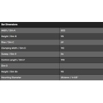 MANUBRIO CROSS RENTHAL TWINWALL REED/WINDHAM piega 998-01 colore NERO - immagine 2