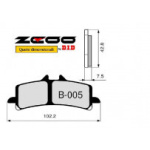 COPPIA PASTIGLIE FRENO ZCOO mod. B 005 EX - immagine 2