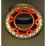 CORONA ZF DUAL ROSSA in ergal/acciaio per CFMOTO 450 MT - immagine 4