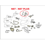 CP. PRESE D'ARIA SUPERIORI col. NERO LUCIDO per NOLAN N87/N87 PLUS - immagine 2