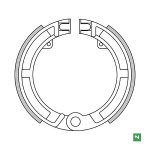 COPPIA GANASCE FRENO NEWFREN per VESPA e APE mod. GF0162 - immagine 2