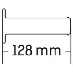 COPPIA MANOPOLE STRADALI DOMINO SERIE DAKAR 128 mm CHIUSE - immagine 2