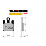 COPPIA PASTIGLIE FRENO ZCOO mod. T 003 EX - immagine 2