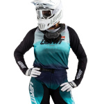 COMPLETO LADY MAGLIA LEATT 4.5 LITE MARINE + PANTALONE LEATT 4.5 MARINE - immagine 6