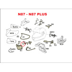 PRESA D'ARIA MENTONIERA BIANCA METALLIZZATA per NOLAN N87/N87 PLUS - immagine 2