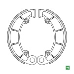 COPPIA GANASCE FRENO NEWFREN per HONDA e KAWASAKI mod. GF1232 - immagine 2