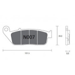 COPPIA PASTIGLIE FRENO ZCOO mod. N 007 EX - immagine 2