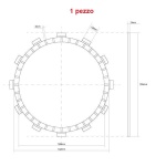 KIT DISCHI FRIZIONE IN SUGHERO per YAMAHA FZ1 - R1 - immagine 3