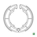 COPPIA GANASCE FRENO NEWFREN per SUZUKI DR 750 S BIG mod. GF1269 - immagine 2