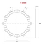 KIT DISCHI FRIZIONE IN SUGHERO per YAMAHA FZ1 - R1 - immagine 4