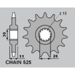 PIGNONE RACING da 14 denti per YAMAHA Tenere' 700 - immagine 2