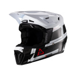 CASCO LEATT 9.5 CARBON WHITE con TECNOLOGIA 360° TURBINE + MASCHERINA VELOCITY 6.5 CRYZTAL WHITE ROSE 32 VLT - immagine 2