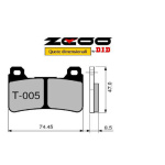 COPPIA PASTIGLIE FRENO ZCOO mod. T 005 EX - immagine 2