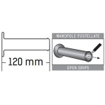 COPPIA MANOPOLE STRADALI DOMINO SERIE HONDA STYLE APERTE - immagine 2