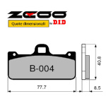 COPPIA PASTIGLIE FRENO ZCOO mod. B 004 EX C - immagine 2