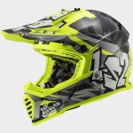 CASCO LS2 CROSS MX 437 FAST EVO II MINI col. CRUSHER FLUO ECE 22.06 - immagine 2