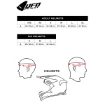 CASCO MOTOCROSS UFO DIAMOND BIANCO-ROSSO-BLU art. HE054 - immagine 5