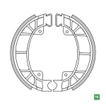 COPPIA GANASCE FRENO NEWFREN per PIAGGIO SCATTO e ZUM 50 mod. GF0254 - immagine 2