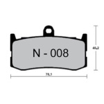 COPPIA PASTIGLIE FRENO ZCOO mod. N 008 EX - immagine 2