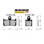 COPPIA PASTIGLIE FRENO ZCOO mod. S 002 EX C