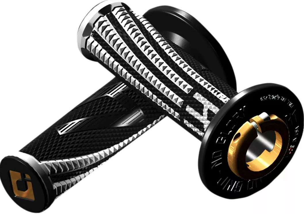 img_02cee721cb7bd275760fc246cc0e0589.png COPPIA MANOPOLE ODI FUORISTRADA LOCK-ON EMIG PRO V2 BLACK/WHITE - immagine 1