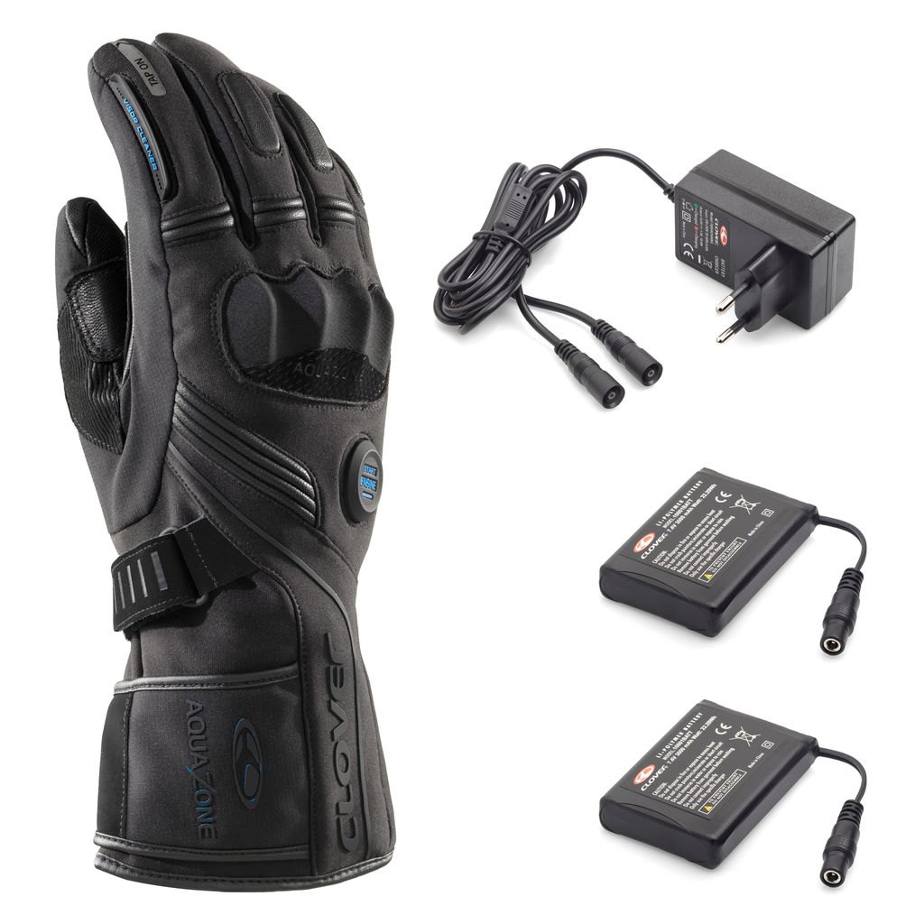 img_048b26bf697182493d9e84bc5805b8a1.jpg Guanti CLOVER Riscaldabili POLAR-2 WP colore NERO - immagine 1