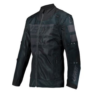 LEATT Giacca Moto 4.5 X-Flow leggera e ultra ventilata con maniche rimovibili NERA