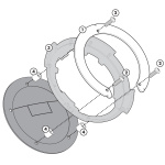 BF59 - Flangia Borsa Serbatoio Givi Tanklock BF59 per KTM