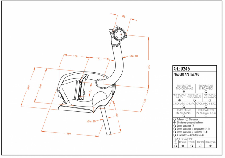 img_173fb735b5c64d553f28f39a87bf30c2.png MARMITTA SITO per APE TM 703 art. 0245 - immagine 1