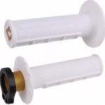 COPPIA MANOPOLE ODI FUORISTRADA LOCK-ON WAFFLE V2 WHITE/GOLD
