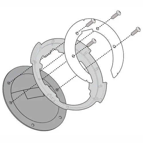 img_2694b544119c6b0c499f0a17376bc8e4.jpg BF53 - Flangia Borsa Serbatoio Givi Tanklock BF53 per Husqvarna Svartpilen 701 - immagine 1