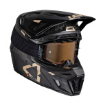 CASCO LEATT 9.5 CARBON con TECNOLOGIA 360° TURBINE + MASCHERINA VELOCITY 6.5 IRIZ STEALTH BRONZE 68 VLT