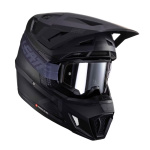 CASCO LEATT 7.5 con TECNOLOGIA 360° TURBINE + MASCHERINA VELOCITY 4.5 IRIZ STEALTH SILVER 50%
