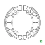 COPPIA GANASCE FRENO NEWFREN per MALAGUTI CR1 CROSSER 50 mod. GF0264