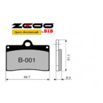 COPPIA PASTIGLIE FRENO ZCOO mod. B 001 EX
