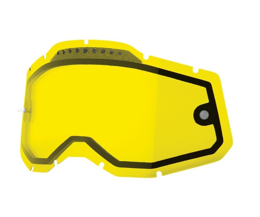 img_5b5c884e7657ec660b8a5c01856def70.jpg Lente di ricambio DOPPIA ANTI-APPANNAMENTO VENTILATA GIALLA per 100% RACE CRAFT - ACCURI - STRATA - immagine 1