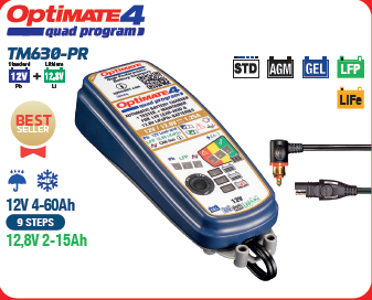 img_5fd526f1a676f689e190c2e52cff39cb.png MANTENITORE / CARICA BATTERIE OPTIMATE 4 QUAD PROGRAM con connettore O-19 - immagine 1