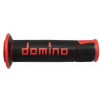 COPPIA MANOPOLE STRADALI DOMINO SERIE A450 ROAD RACING NERO/ROSSO