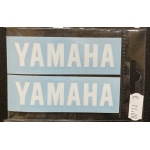 COPPIA ADESIVI YAMAHA BIANCHI pre-spaziati cm 10x3 art. 15018