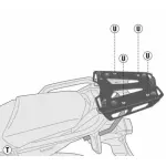 SR1162 - Kit Montaggio per Piastra Bauletto Givi Monokey o Monolock per Honda Africa Twin CRF1000L 18-19
